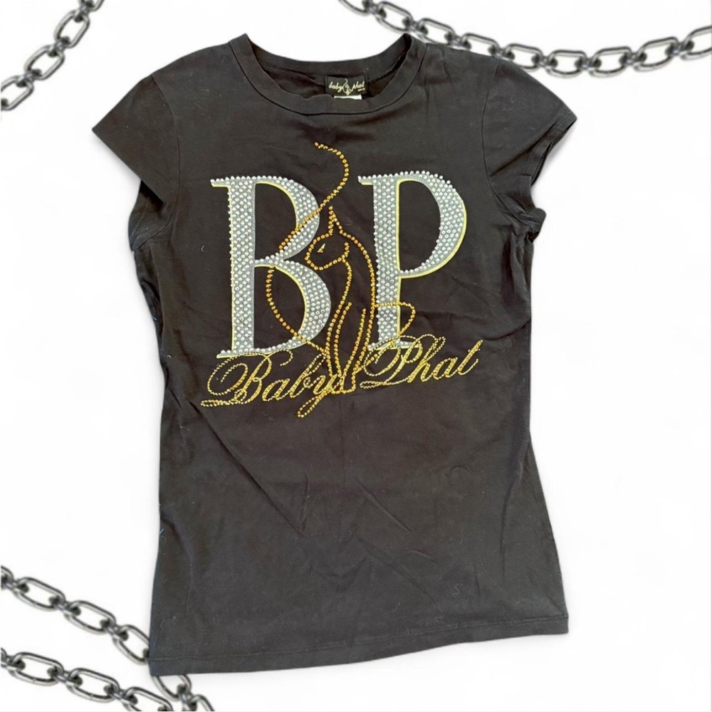 Vintage Baby Phat Rhinestone Logo Tee 🐈‍⬛